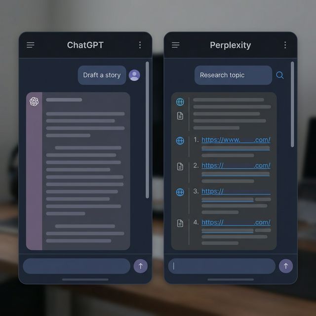 ChatGPT vs Perplexity AI side by side comparison 2026